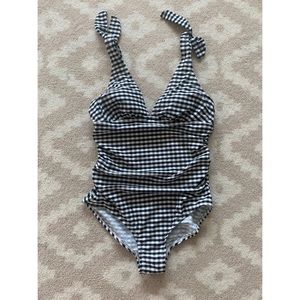 Merona Gingham Checkered One Piece Swimsuit